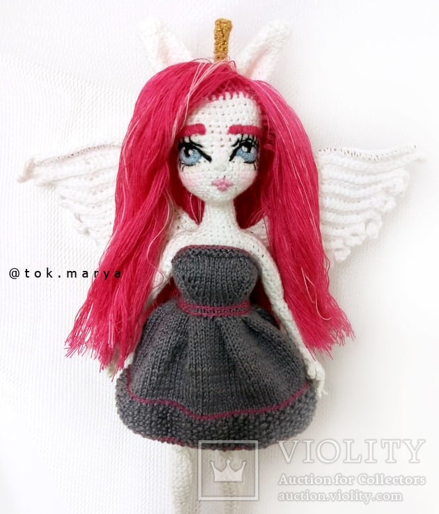 Авторская кукла ручная работа вязаная кукла crohet doll handmade, фото №5