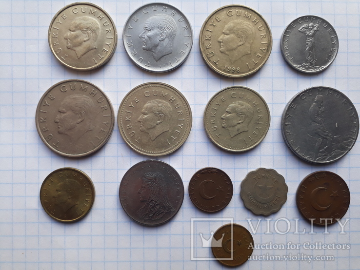 Монеты Турции.14 шт., фото №3