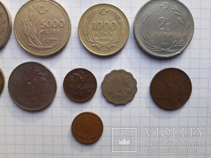 Монеты Турции.14 шт., фото №10