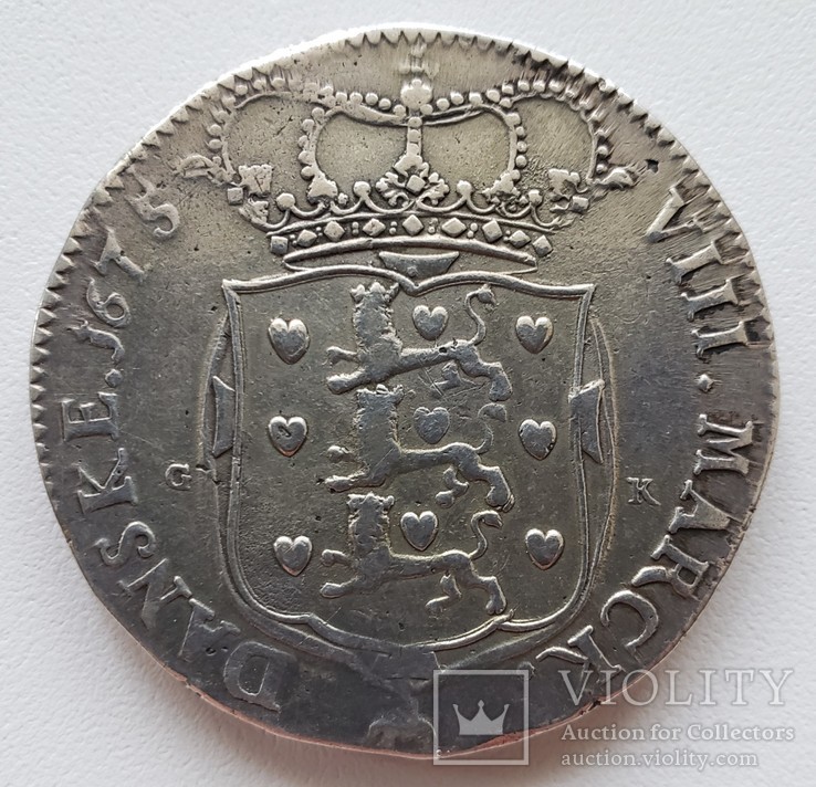 Дания 8 марок (2 кроны) 1675, фото №3