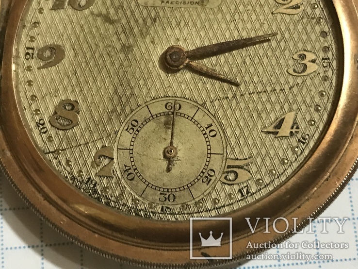 Часы карманные старинные Wega в позолоте, фото №5
