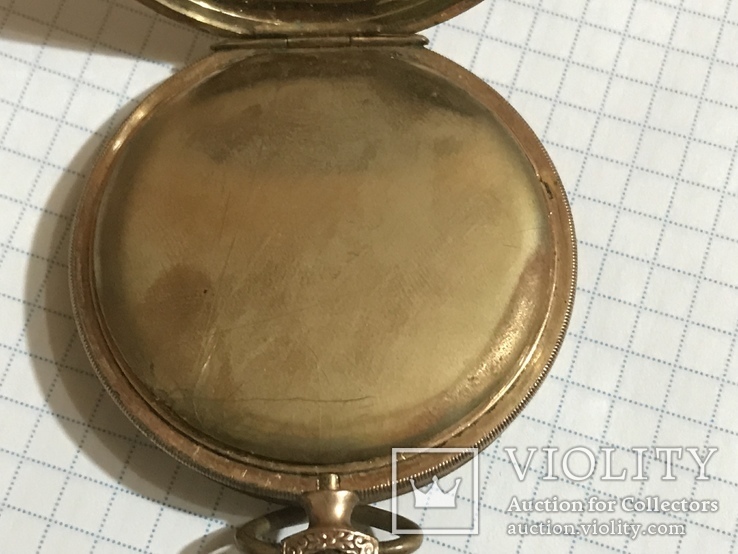 Часы карманные старинные Wega в позолоте, фото №12