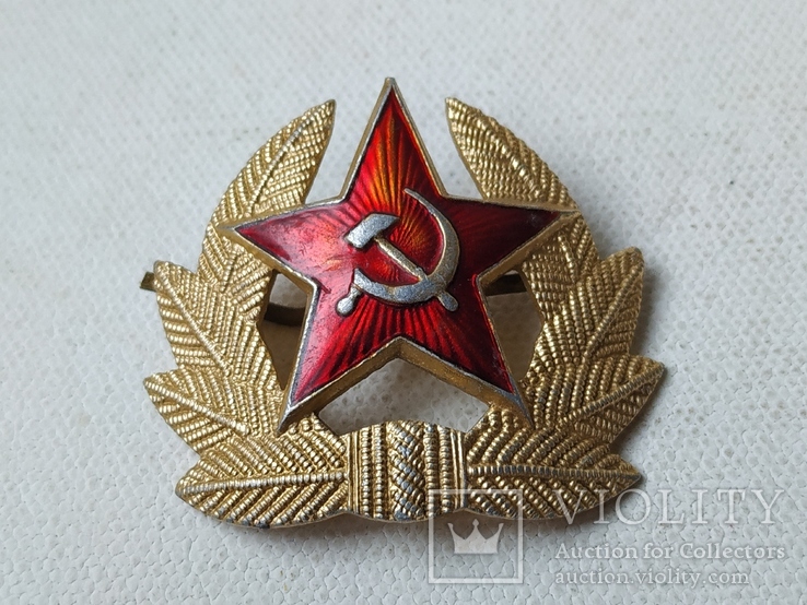 Петлицы  Гвардия Отличник Советской армии Кокарда, фото №3