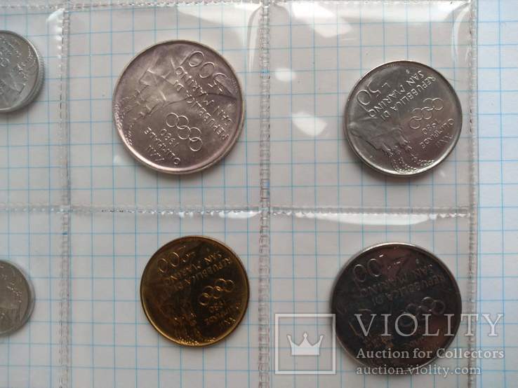Набор монет Сан-Марино 1980 год,500 лир-серебро,200,100,50,20,10,5,2,1 лира, фото №7
