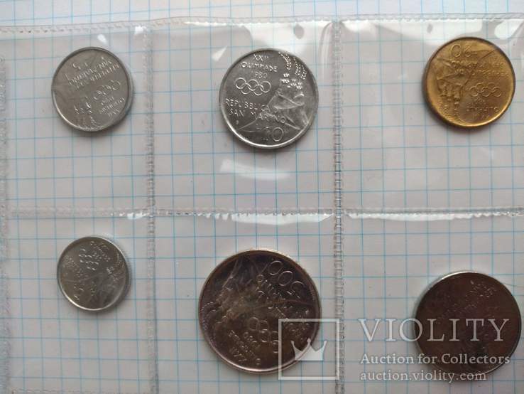 Набор монет Сан-Марино 1980 год,500 лир-серебро,200,100,50,20,10,5,2,1 лира, фото №8