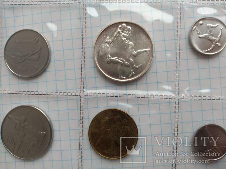 Набор монет Сан-Марино 1980 год,500 лир-серебро,200,100,50,20,10,5,2,1 лира, фото №9