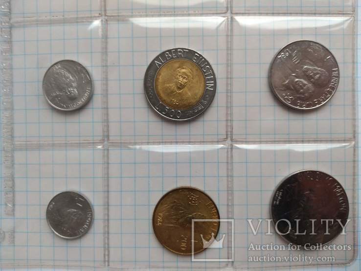 Набор монет Сан-Марино 1980 Учёные 500,200,100,50,20,10,5,2,1 лира,4, фото №3