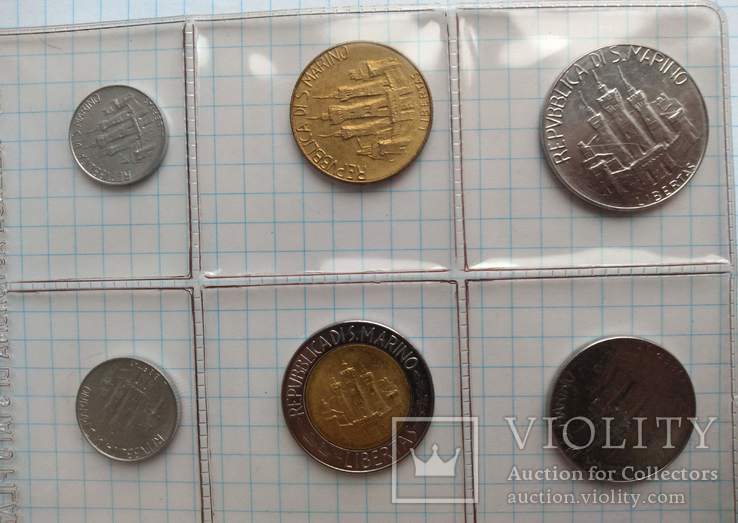 Набор монет Сан-Марино 1980 Учёные 500,200,100,50,20,10,5,2,1 лира,4, фото №7