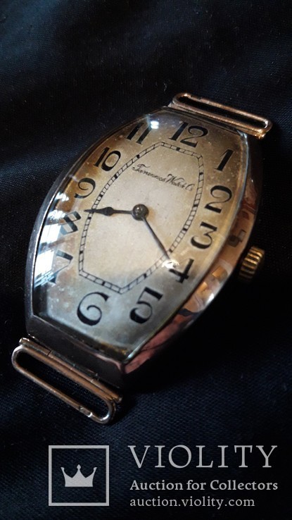 Золотые часы Швейцария Tavannes Wathc  Co, фото №2