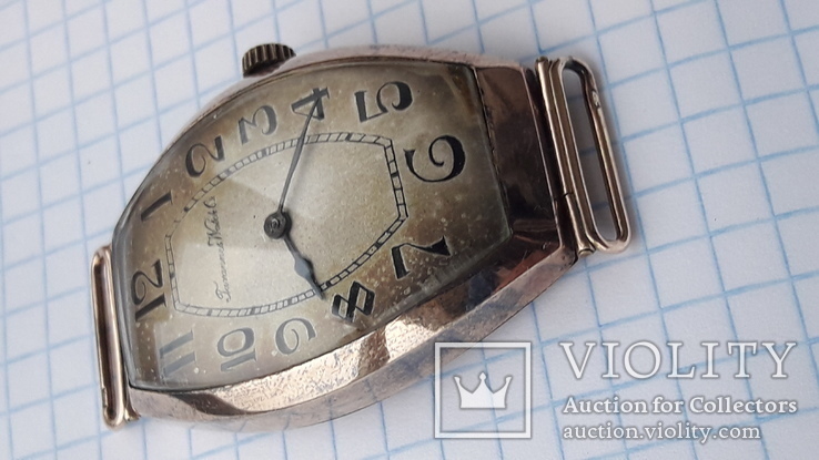 Золотые часы Швейцария Tavannes Wathc  Co, фото №11