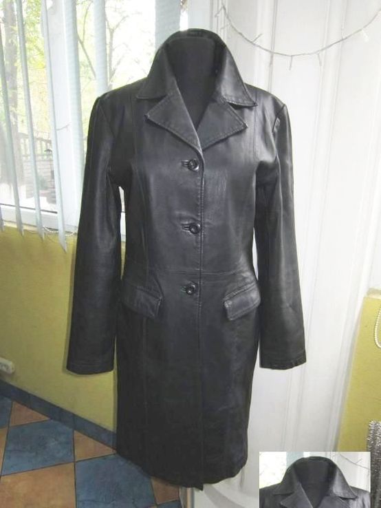 Стильная женская кожаная куртка - плащ CLOCKHOUSE, C&amp;A. Германия. Лот 591, фото №2