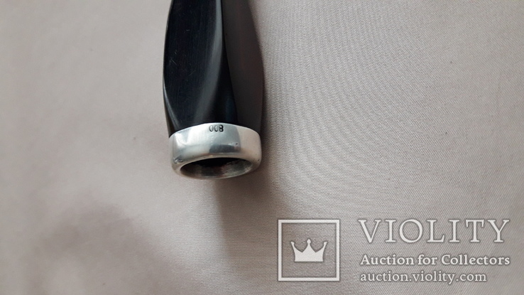 Винтажный мундштук из бакелита, серебряное кольцо., фото №3