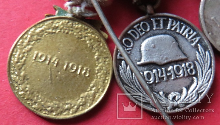 Шпанга  ПМВ из 6 наград в миниатюре 1914-1918г.г.,Австро- Венгрия., фото №9