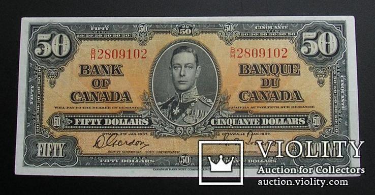 Канада 50 долларов 1937 Canada, фото №2
