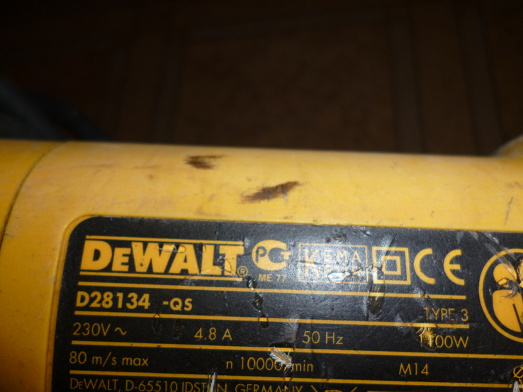  Болгарка ушм DeWALT D28134 1100W, фото №4