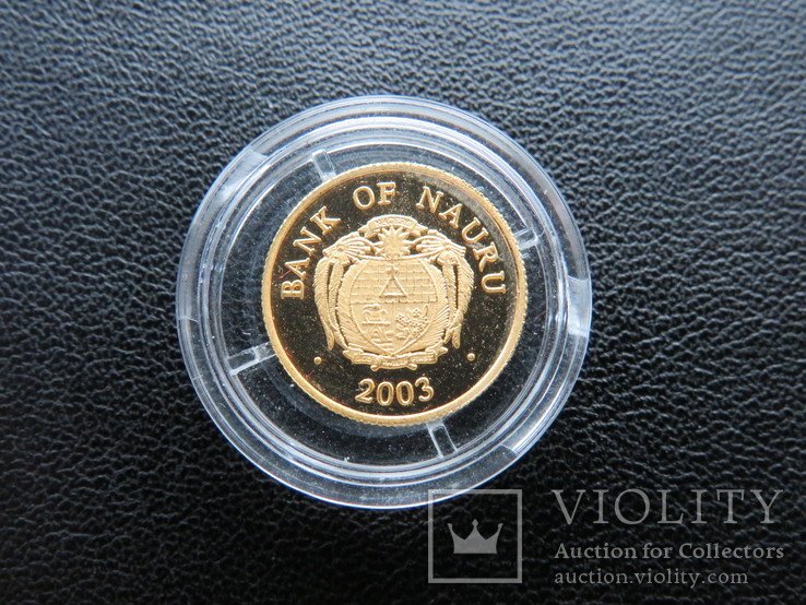 10 $ 2003 год Науру золото 1/25 унц. 9999`, фото №3