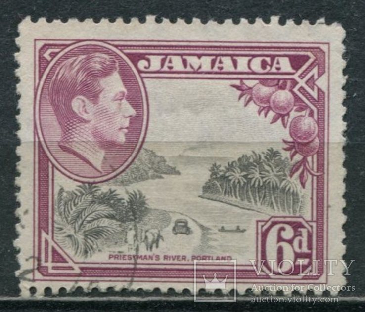 1938 Великобритания Колонии Ямайка Георг 6р, фото №2