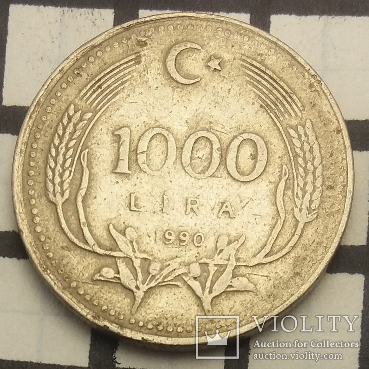 Туреччина 1.000 лір, 1990, фото №2