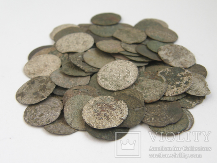 Россипуха срібних монет 16 - 17 ст. (70 шт), фото №2