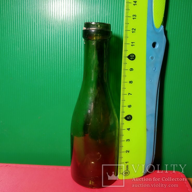 Старовинна бутилочка 1,в.13см,ш.4.2см,65гр., фото №5