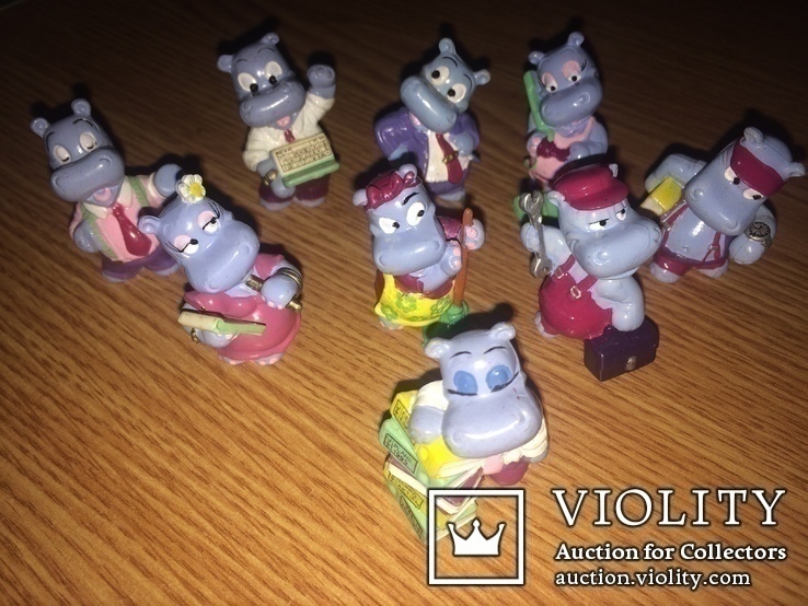 Полная коллекция любимых бегемотиков Киндер Сюрприз серия happy hippo 1994 ссср Kinder, фото №3