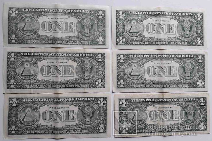 1 доллар США 12 банкнот коллекция по штатам., фото №3