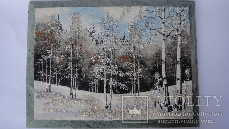 Природный пейзаж из уральских камней самоцветы  СССР, фото №7