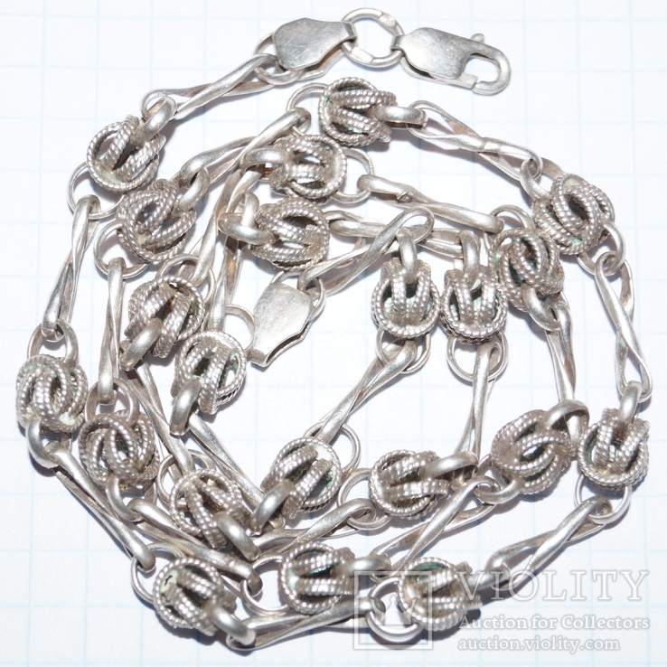 Серебряная цепочка (Проба 925). Длинна-55.5 см., фото №2