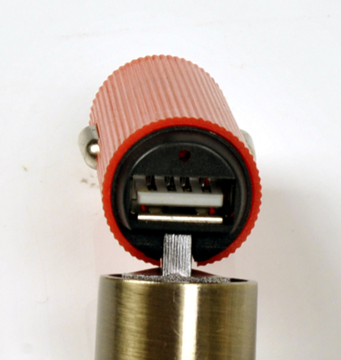 Автомобильное зарядное устройство адаптер USB 1A Gadget Gear в виде охотничьего патрона, фото №3