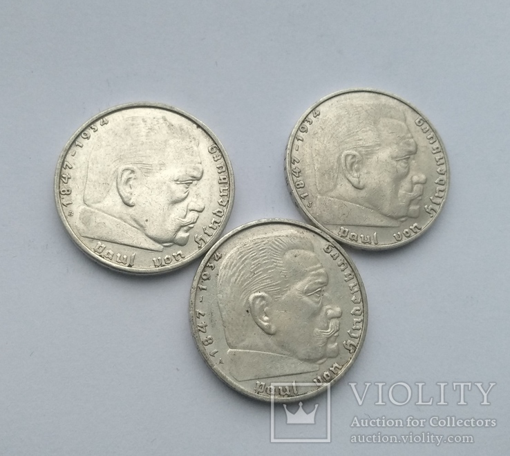 Германия 2 марки 1937 , 1938 , 1939 года ., фото №5