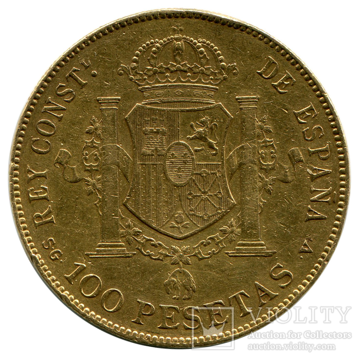 100 Песет 1897г. Испания, фото №3