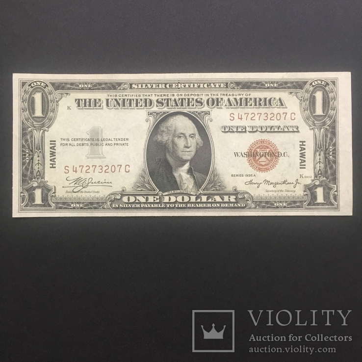 1 $ США «Гавайи» 1935 UNC, фото №2