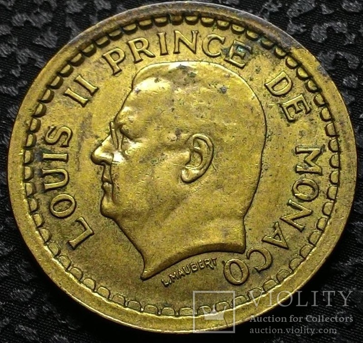 Монако 1 франков 1945 год, фото №2