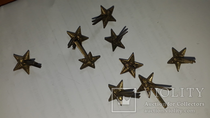 Звездочки на погоны (маленькие), магнитные, 50-х годов, 10 штук, фото №6