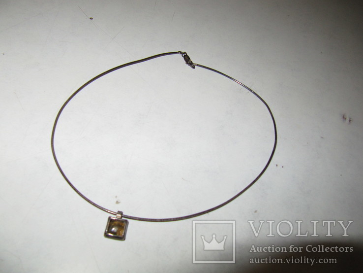 Ожерелье серебренное с кулоном 925 пр. Itali., фото №6