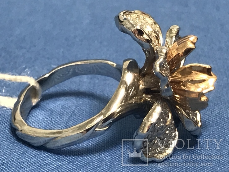 Золотое кольцо с бриллиантами 17.5 размер, фото №5