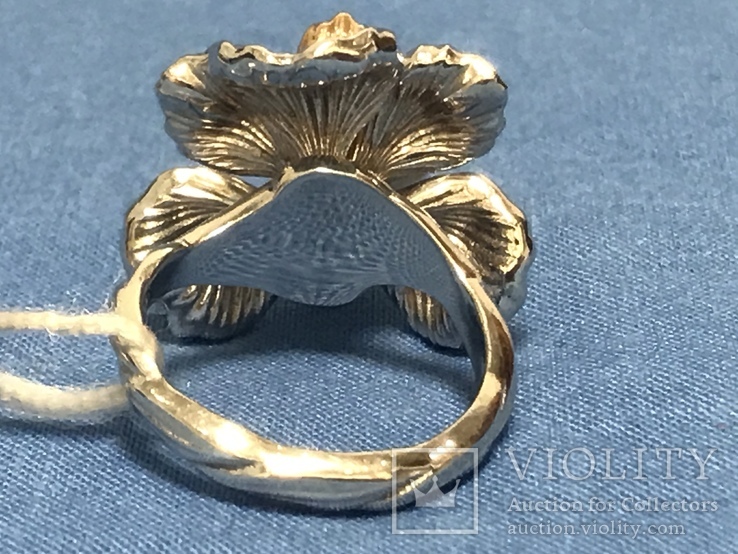 Золотое кольцо с бриллиантами 17.5 размер, фото №6
