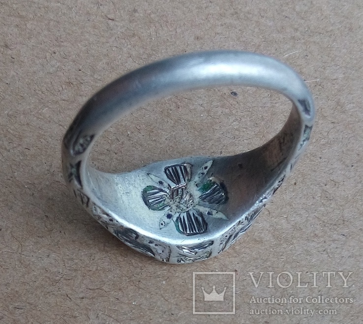 Перстень казацкий серебряный 17 век., фото №9