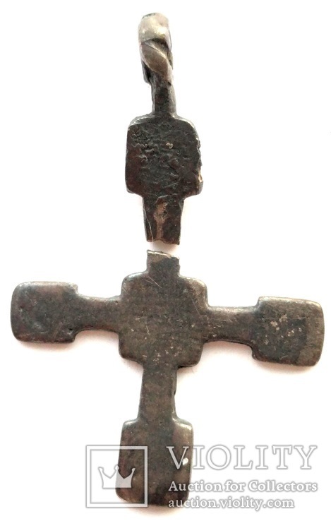 Крест КР серебряный на реставрацию (2_28), фото №4