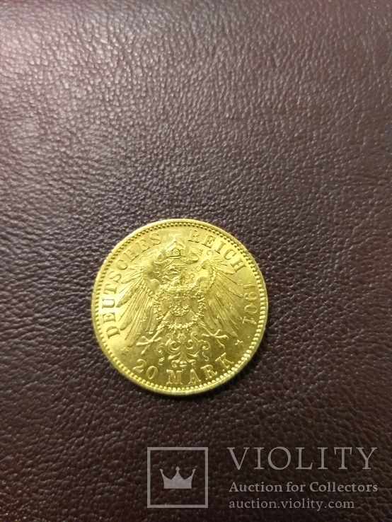 20 марок 1901г, золото, Германия, фото №3