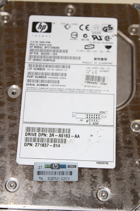 Два жорстких диски HP, 72,8 gb, numer zdjęcia 3