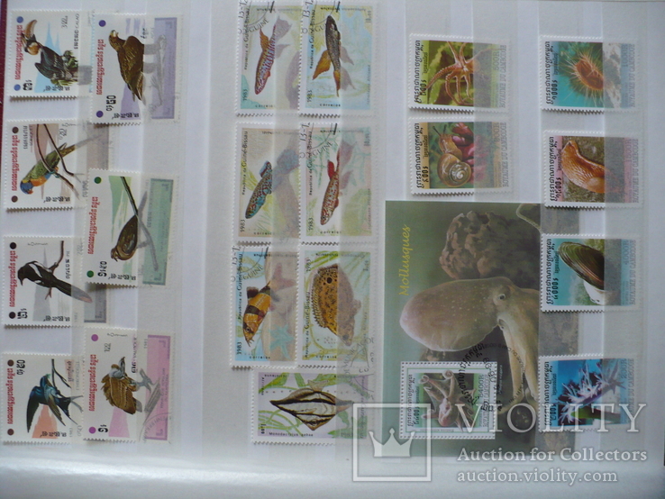 Марки флора и фауна стран мира(220 марок и 8 бл.), фото №11
