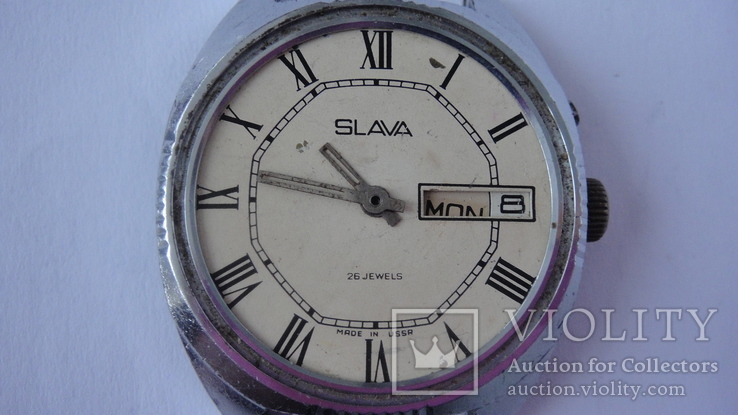Часы наручные  мужские " Слава" СССР, 26 камней., фото №3