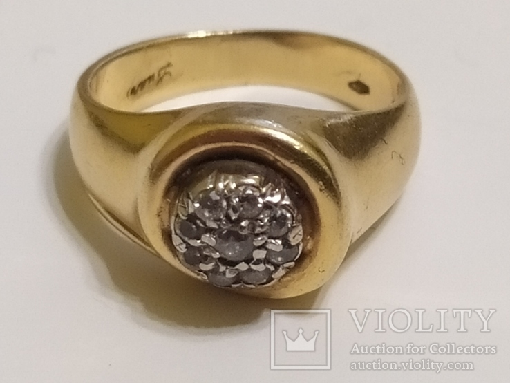 Кольцо з діамантами 750 проба, фото №12