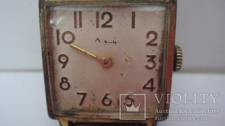 Часы наручные женские " Луч" СССР рабочие в позолоченном корпусе ?, фото №3