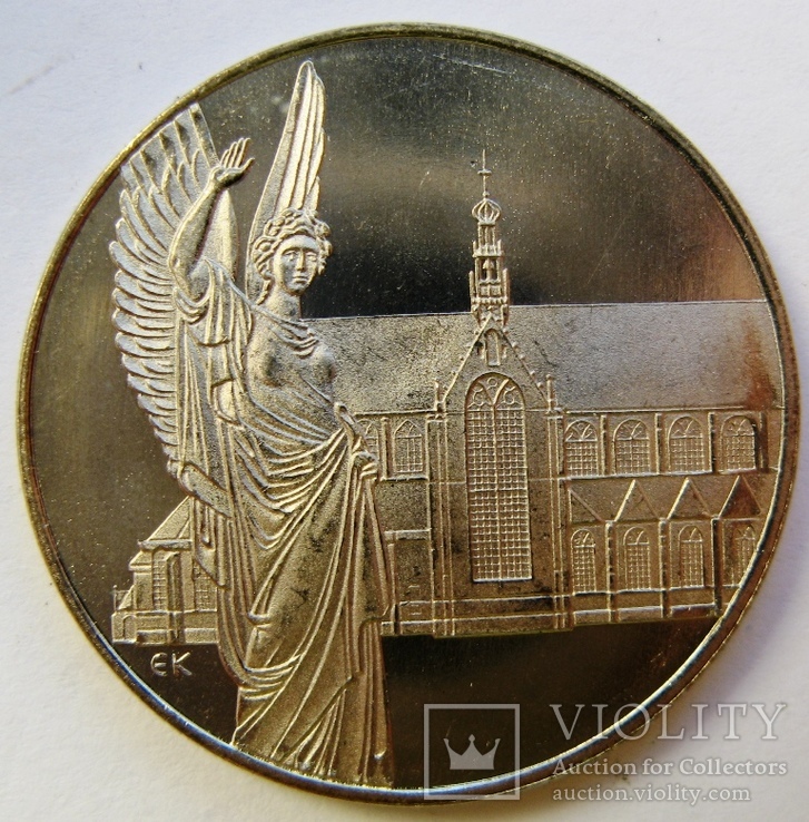 Нидерланды, г. ALKMAAR -750 лет, 1 waagje 2004 PROOF, фото №2