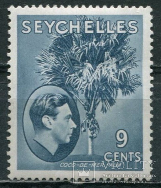 1938 Великобритания колонии Сейшельские острова Георг VI 9c, фото №2