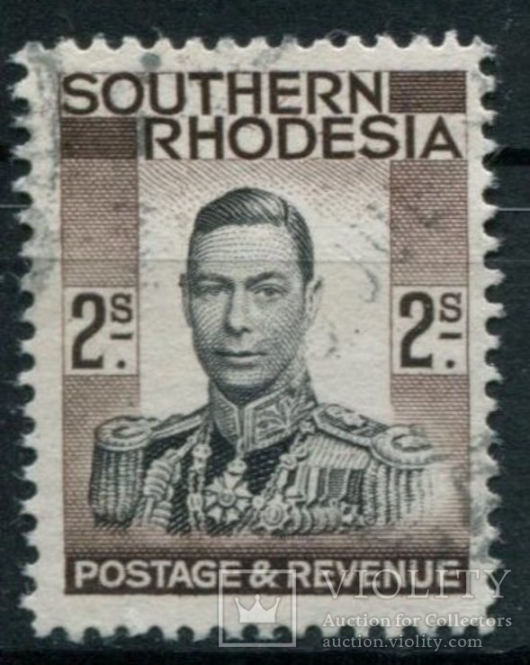 1937 Великобритания Колонии Южная Родезия Георг VI 2S, фото №2