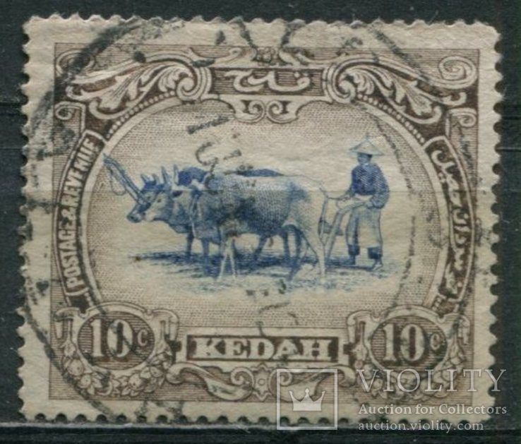 1921 Великобритания колонии Малайзия Кедах 10с, фото №2