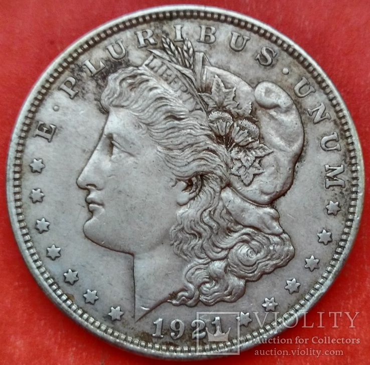 1 Доллар 1921 год . Морган. Серебро., фото №8